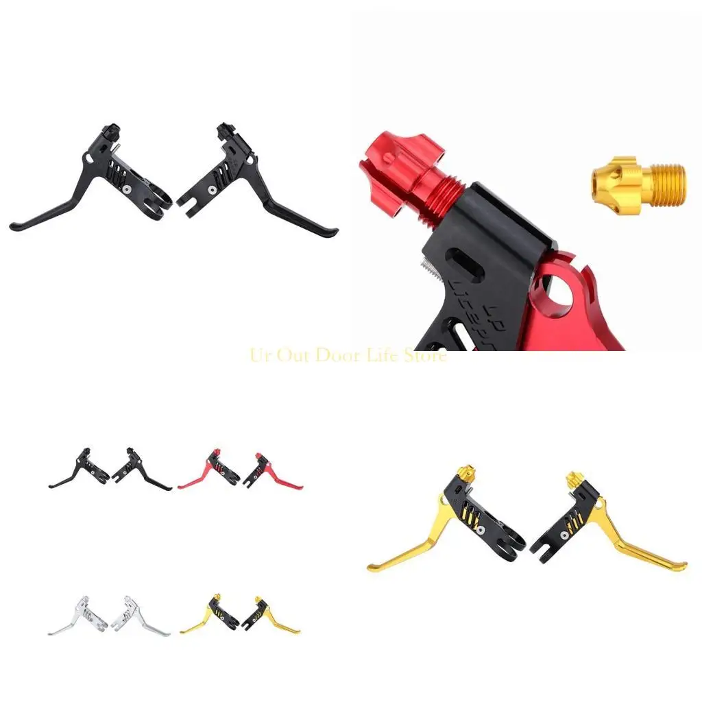

77UF Bike Brakes Calipers Road Bike Brake Aluminum Brake Lever Brake Housing and Cable Brakes V Type Replacement Set