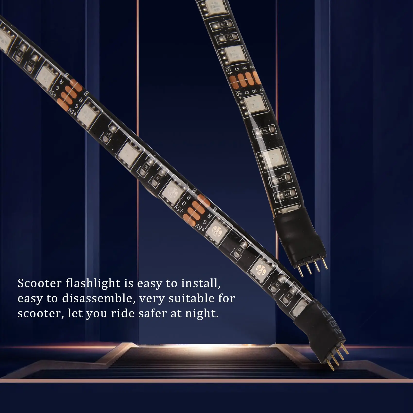 

Waterproof Electric Scooter Foldable LED Strip Lights for Skateboard, Scooter, Party Decoration for Xiaomi M365 1S jasmine