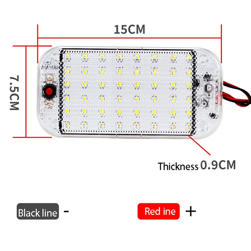 48 LED مصباح لوح سيارة الداخلية القراءة مصباح سطوع عالية أضواء المقصورة لشاحنة فان RV قارب أضواء التخييم قطاع 12 فولت-24 فولت