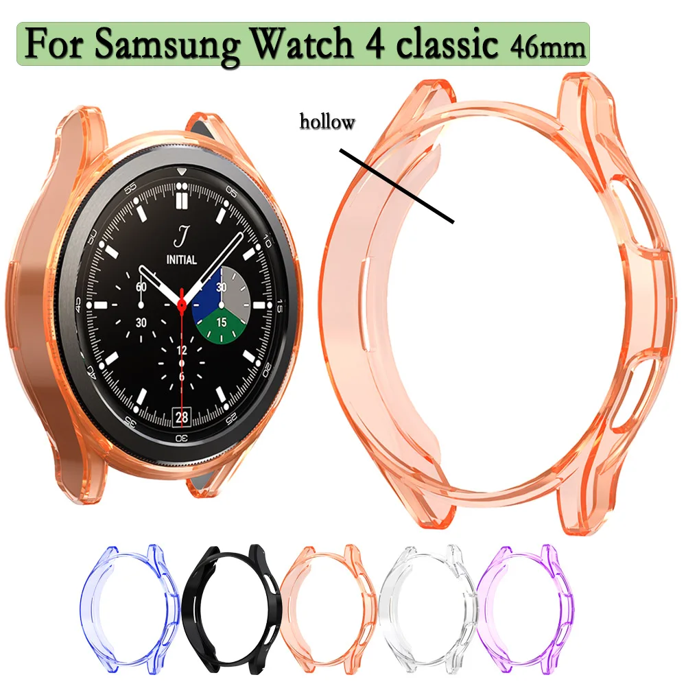 TPU Watch Protective Case For Samsung Galaxy Watch 4 classic 46mm Durable Protector Cover Hollow Shell