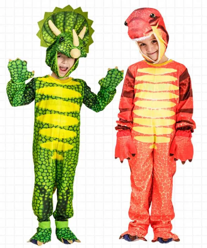 World Tyrannosaurus Cosplay Jumpsuits Party Cos Suits Funny Dinosaur Halloween Makeup Costumes Children's Dinosaur Costumes