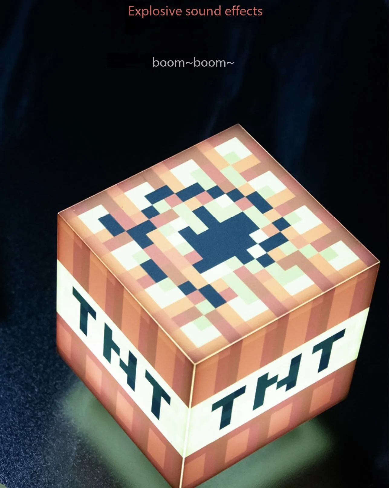 My world TNT Night Light Pixel Style Table Lamp Rechargable Game Surrounding Torch Toy Model Atmosphere Light Birthday Gift