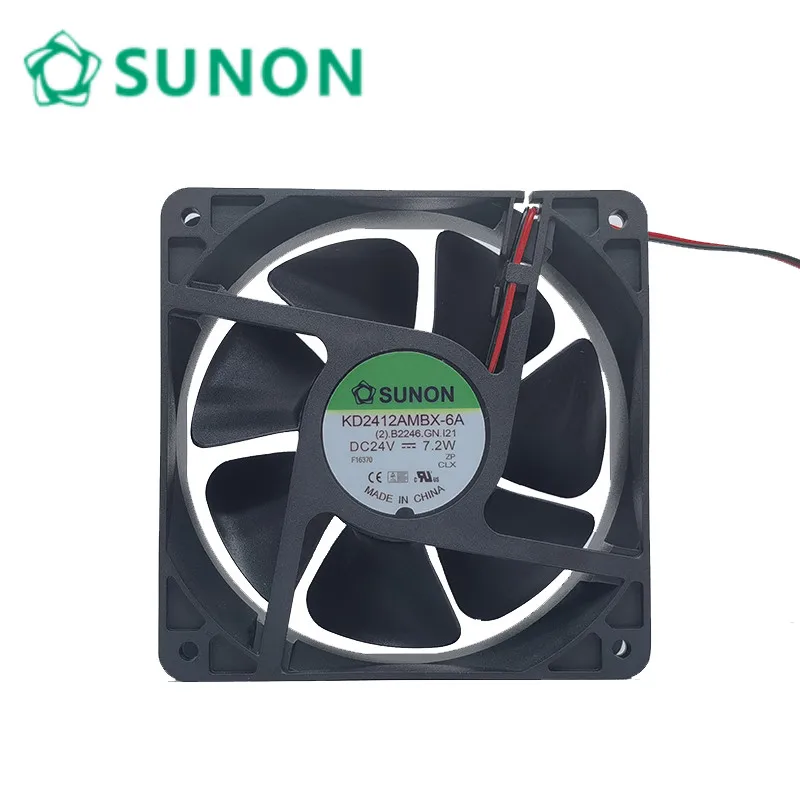 

For sunon KD2412AMBX-6A DC24V 7.2W 12038 12cm 120*120*38MM Danfoss inverter fan