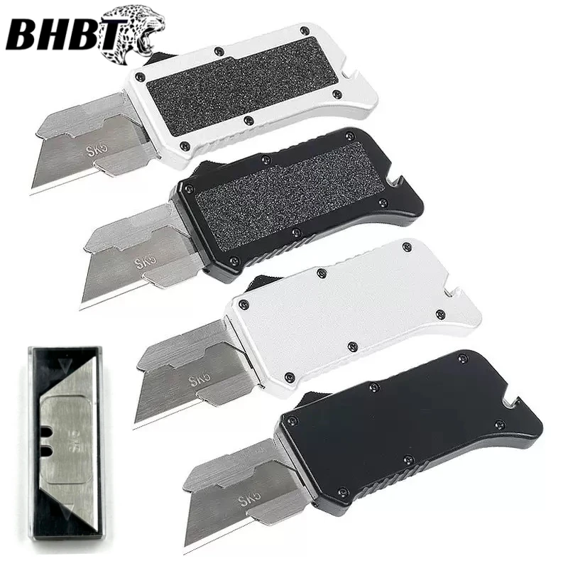 

BHBT SK5 Выдвижной портативный художественный нож из алюминиевого сплава Нож для резки бумаги Устройство для резки веревки Многофункциональный инструмент