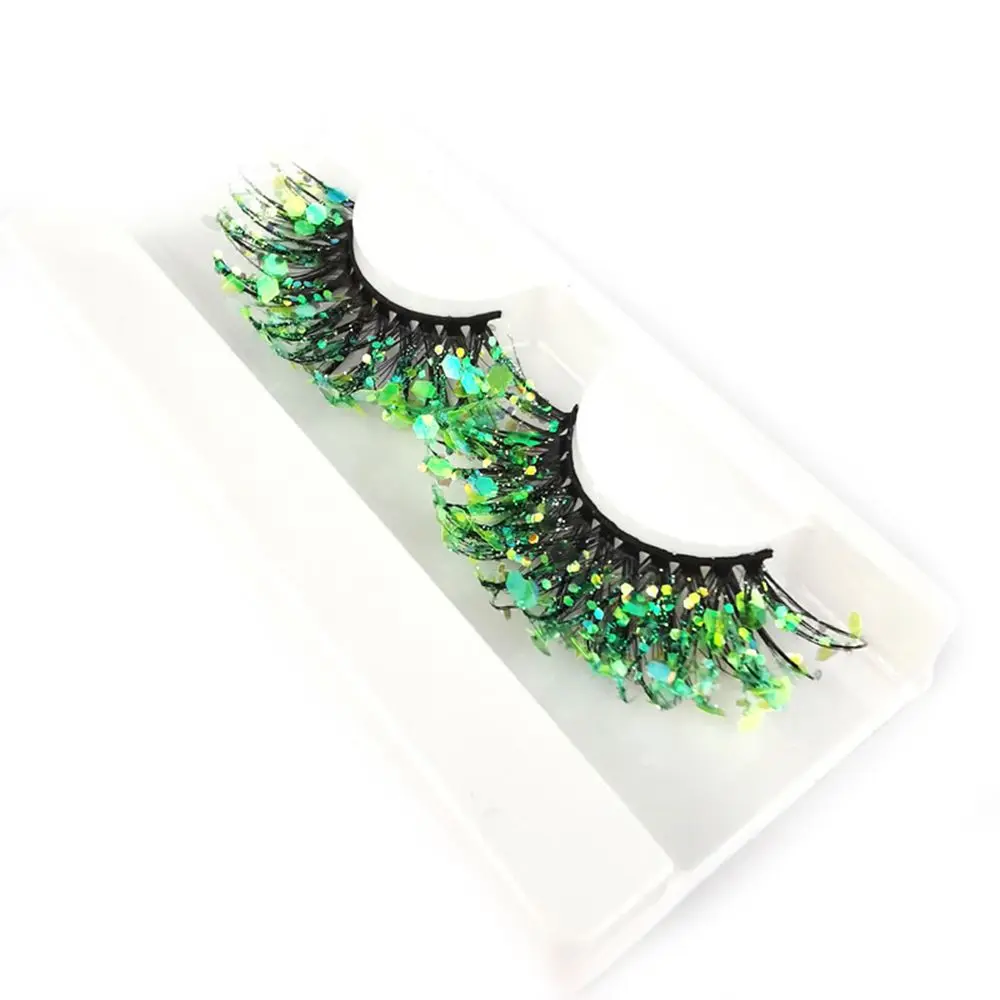 Women Beauty Fluffy Dramatic Messy Long 25mm Luminous 3D Mink Lashes False Eyelashes