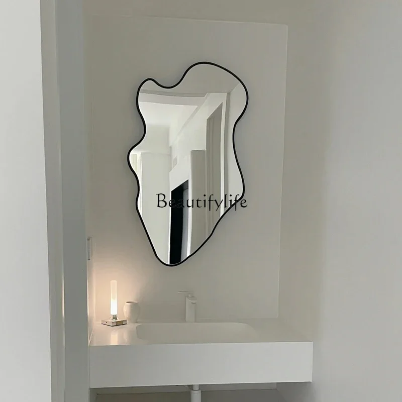 

ls 42European creative bathroom mirror American irregular wall-mounted mirror household makeup mirror
