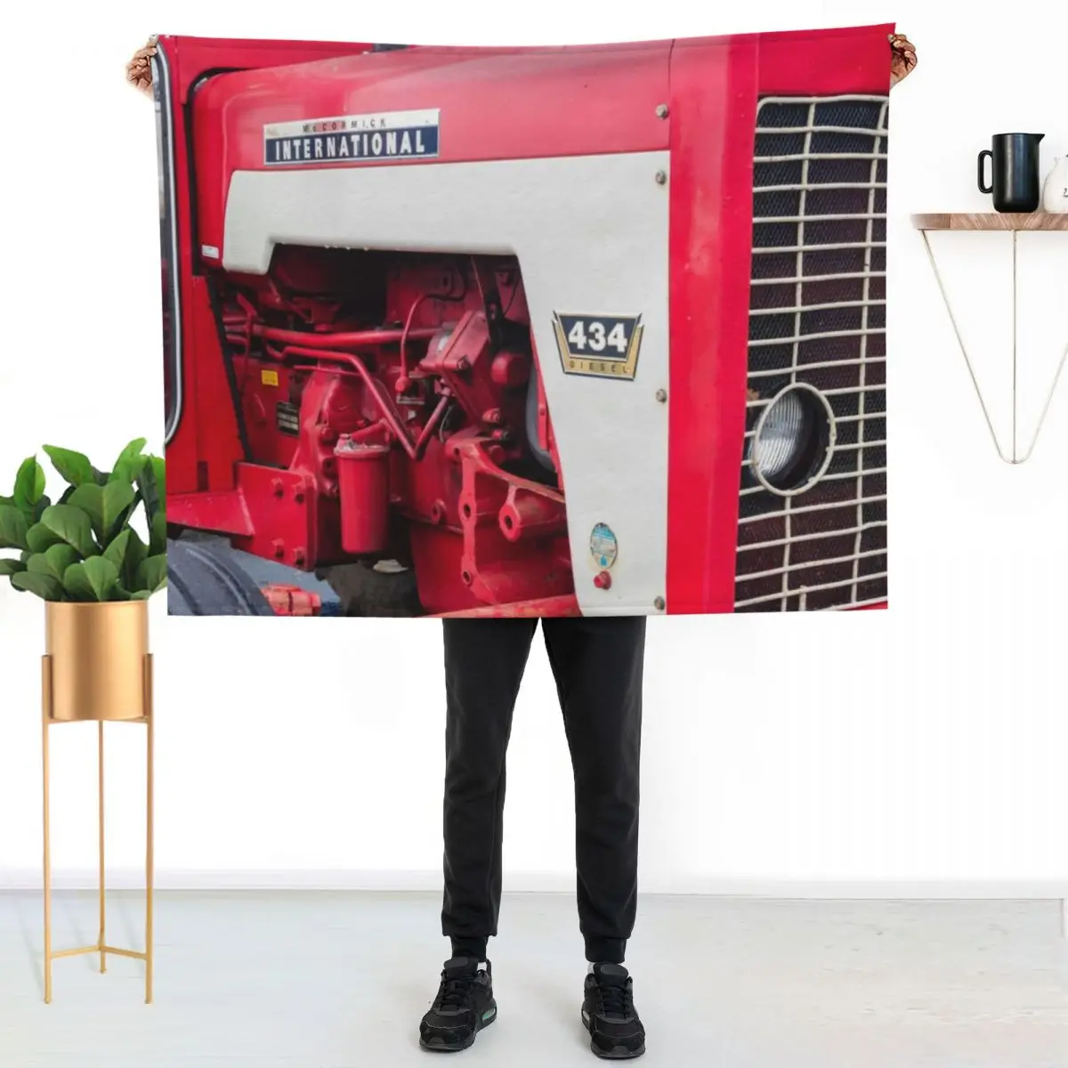 Restored International 434 Tractor Throw Blanket Decoratives for babies Bed Tourist Nap Blankets