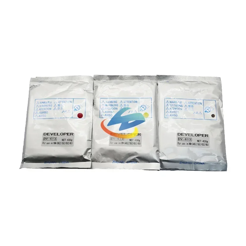 1PCS DV613 Developer Powder Compatible for Konica Minolta C451 C550 C650 C451 550 650 High Quality Powder CMYK 430g/bag