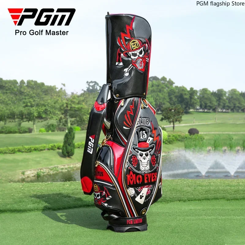 PGM tas Golf pria bordir kristal, tas standar kulit tahan air tahan aus ringan tas klub QB112