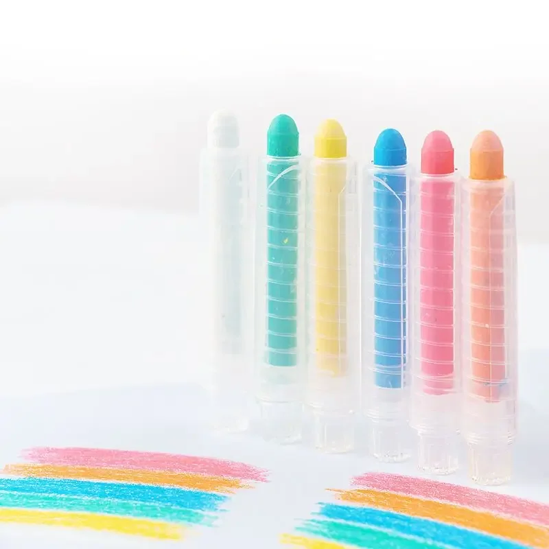 4/6/12pcs Non-toxic Blackboard Whiteboard Dust Free Chalks Painting Drawing Pens Kawaii Chalk Markers for School Office Supplies