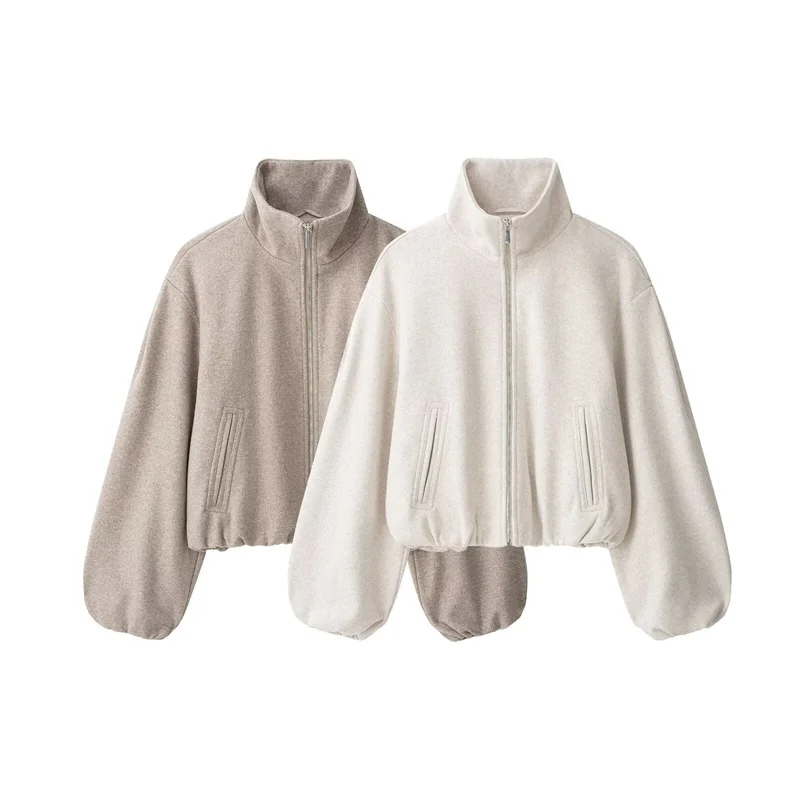 Guobioziy Women's Jacket 2026 Early Autumn New Release Stand Collar Soft Pilot Jacket Fashionable European and American Style