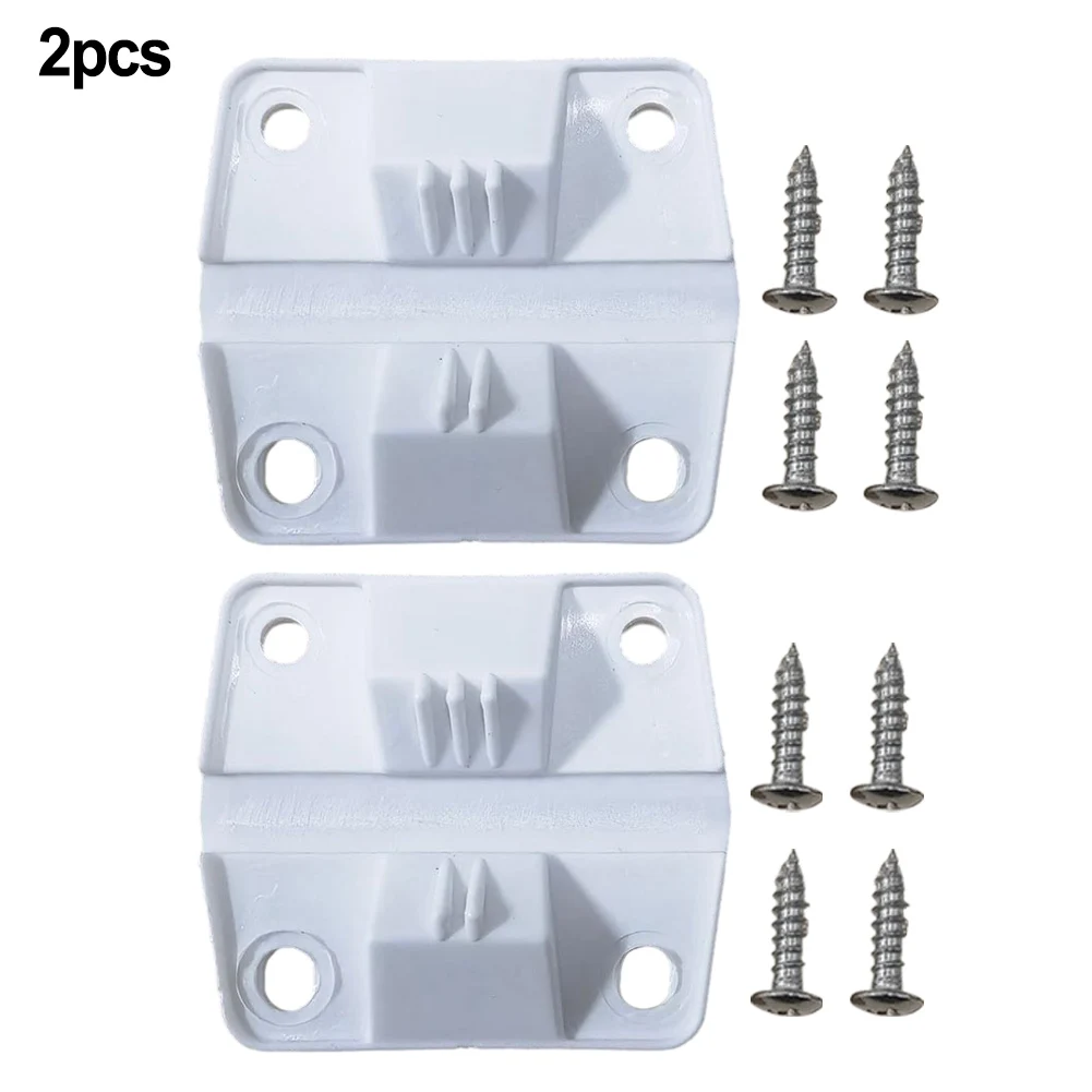 2pcs Cooler Hinges High Quality Cooler Hinge For COLEMAN COOLER PLASTIC HINGE SET REPLACEMENT Refrigerator Door Hinge ,8x Screws