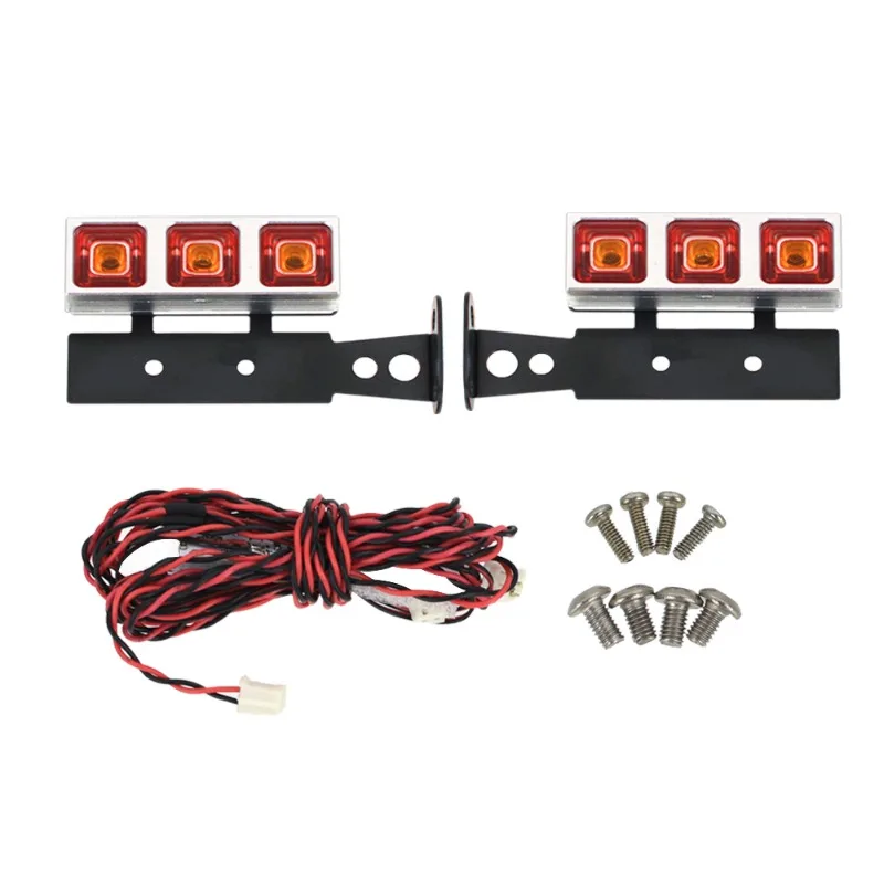 LED 1 Set Simulation Metal Red Taillight for 1/14 Tamiya RC Truck Scania BENZ MAN Diy Parts