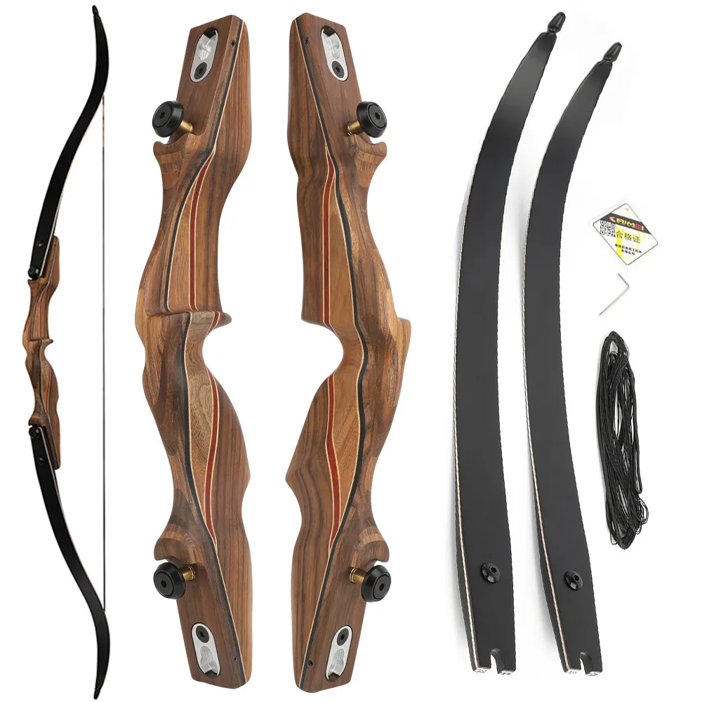 

30-60 фунтов ILF изогнутый лук 60-дюймовый съемный разделенный лук для стрельбы из лука деревянный лук для правой руки уличная охотничья стрельба для тренировок по мишеням