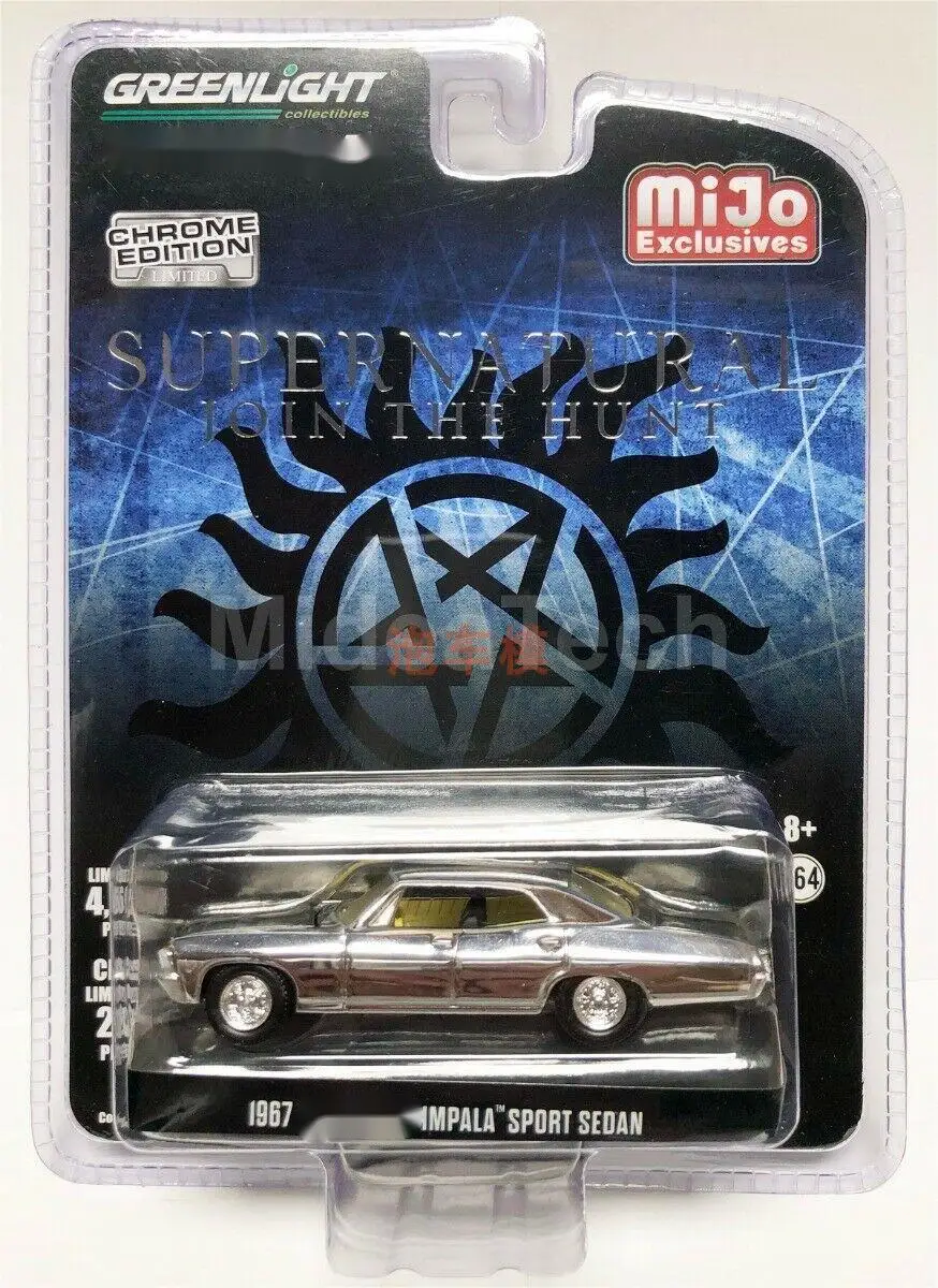 Greenlight 1/64  1967 Impala Sport Sedan Supernatural Collection Metal Diecast Model Cars Toys