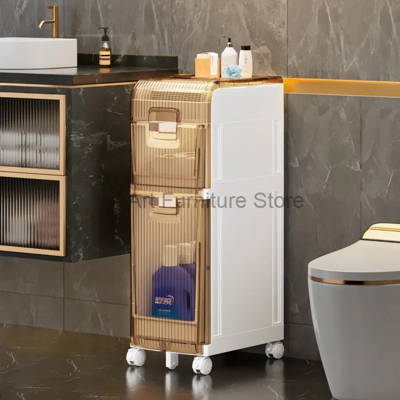 

Sand Storage Rack Floor Kitchen Household Storage Cabinet Ultra-narrow Toilet Side Cabinet Toilet Sorting Cabinet