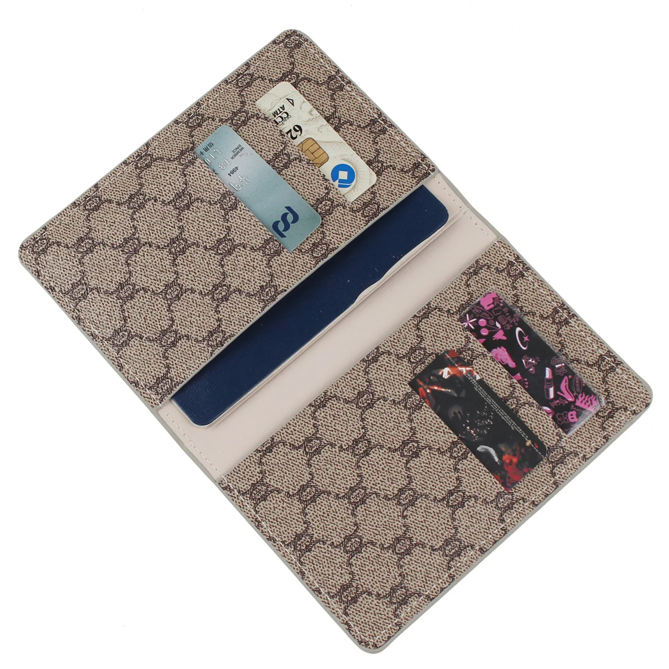 حامل جواز سفر من جلد البولي يوريثان، شعار قابل للاستبدال، خريطة ذهبية، غطاء جواز سفر، نمط حضري بسيط، قابل للتنفس، مقاوم للماء...