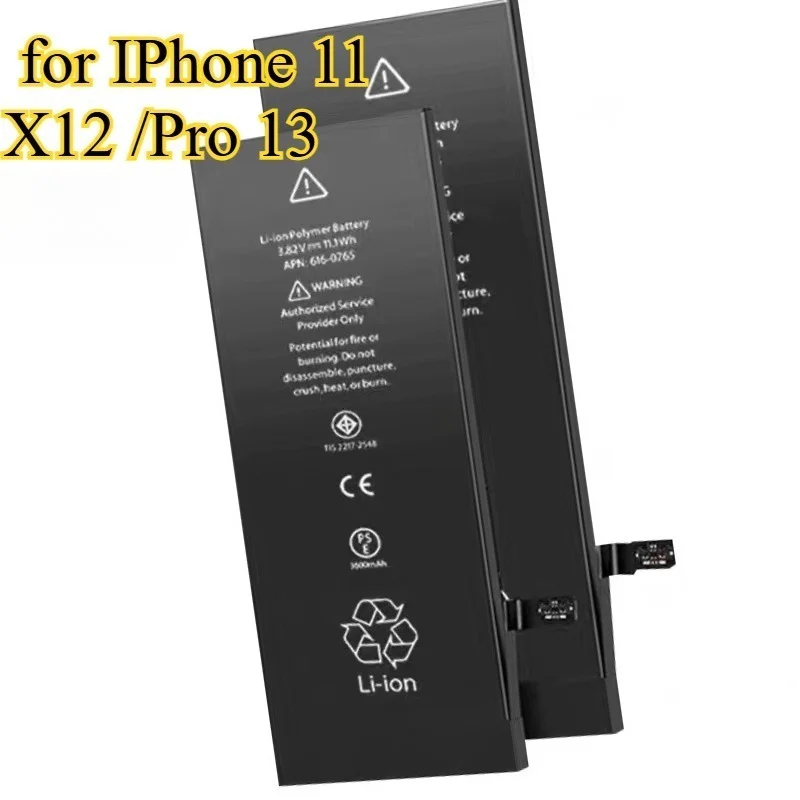 

6700mAh High Capacity Battery for IPhone 11 X12 Pro13Replacement Li-ion Battery Pack with Tools Kit Extended Long Lasting Power