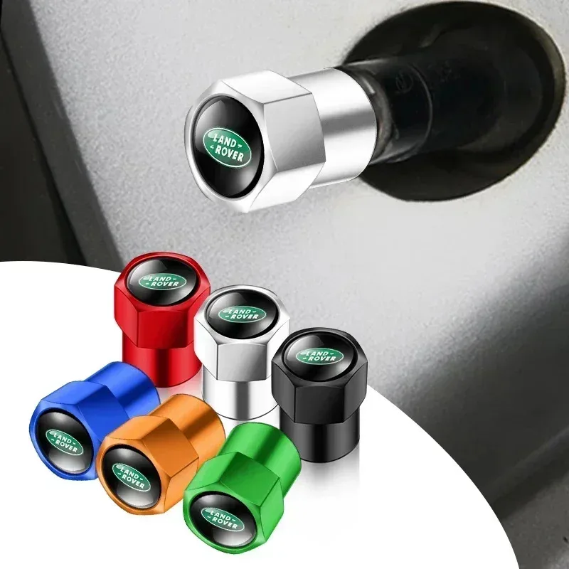4 tapas de válvula de aire para ruedas de coche, de aluminio, para Land Rover Discovery, Velar, Evoque, Freelander, RANGE ROVER, LR2, SVR, accesorios