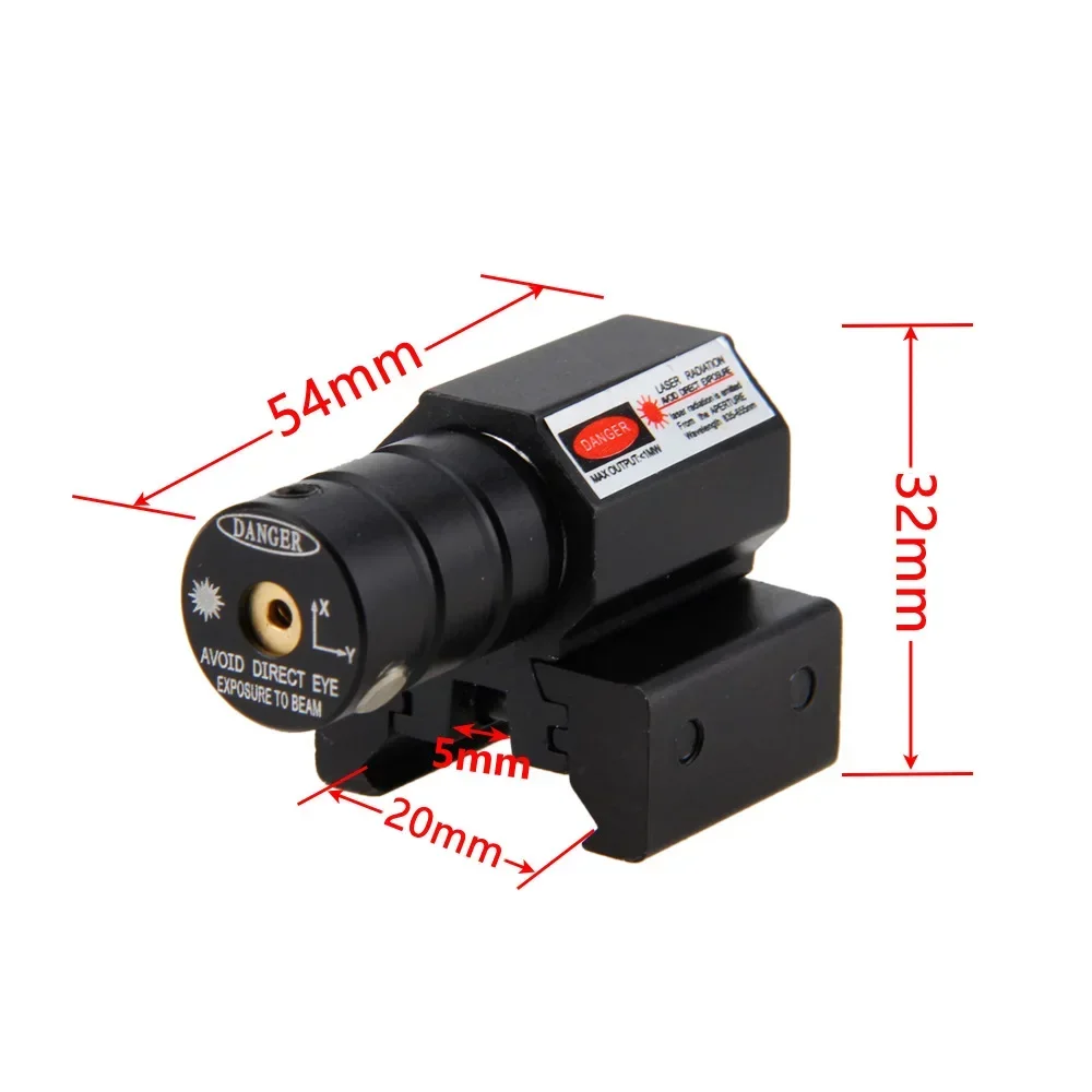 Red Dot Laser  Rechargeable Sight 635-655nm Adjustable 11mm/20mm Track Hunting Rifle Oscillator Pistol Shooting Sight view 3