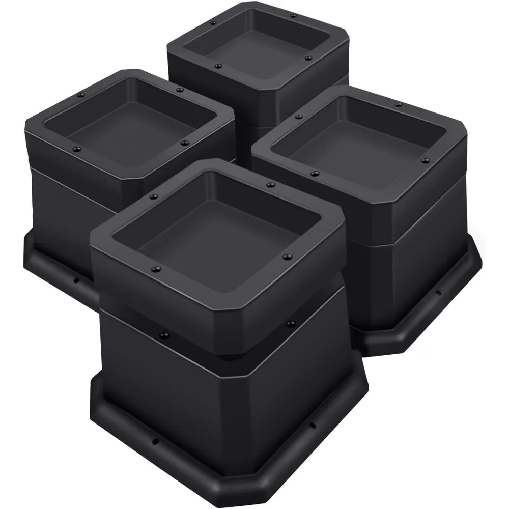 

Adjustable Bed Furniture Risers - Elevation in Heights 2 or 3 Inch Heavy Duty Risers for Chair Table Legs Lifting - Desk Risers