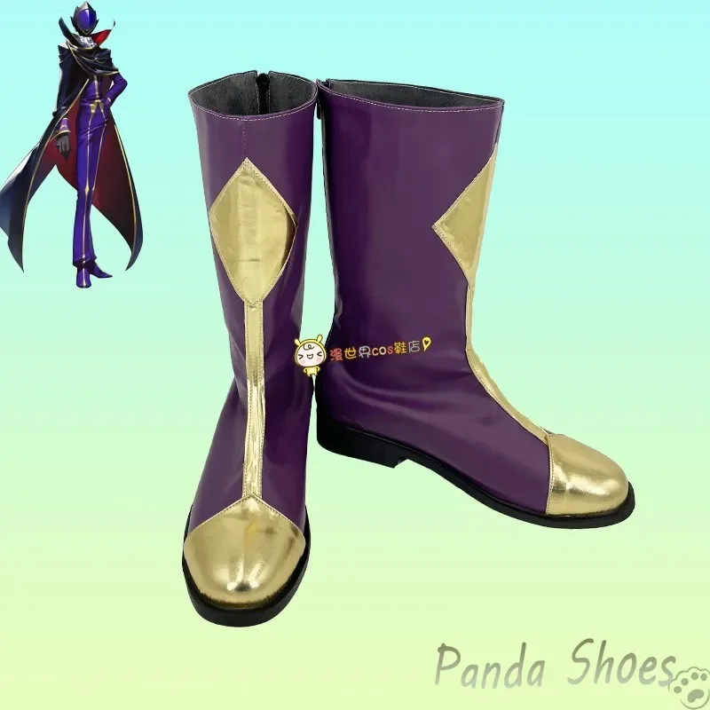 

Lelouch Lamperouge Обувь для косплея CODE GEASS Cos Фиолетовые ботинки Comic Lelouch Vi Britannia Косплей Костюм Опора Обувь для Хэллоуина