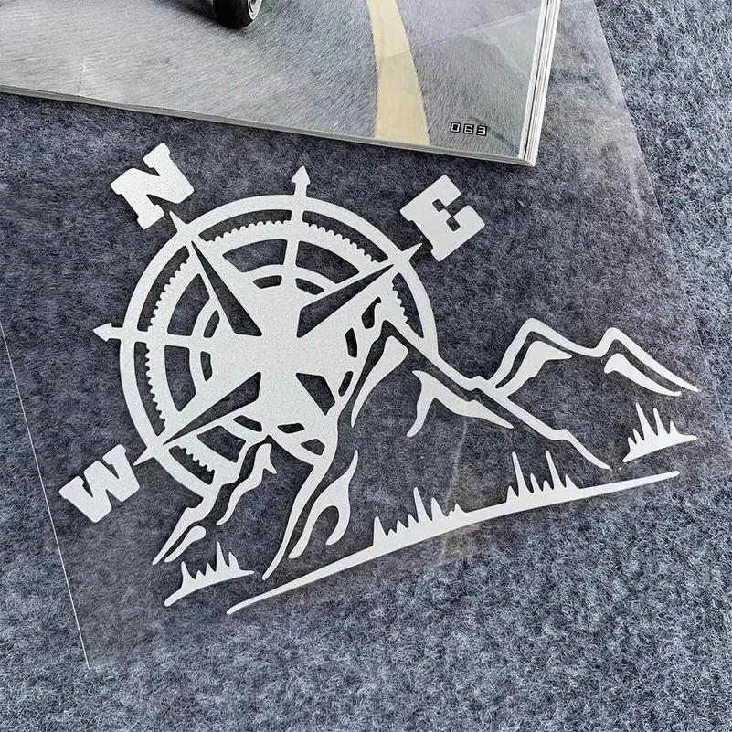 Suitable for cars, trucks, motorcycles, reflective motorcycle stickers, jungle exploration compasses, motorcycle helmets, sticke