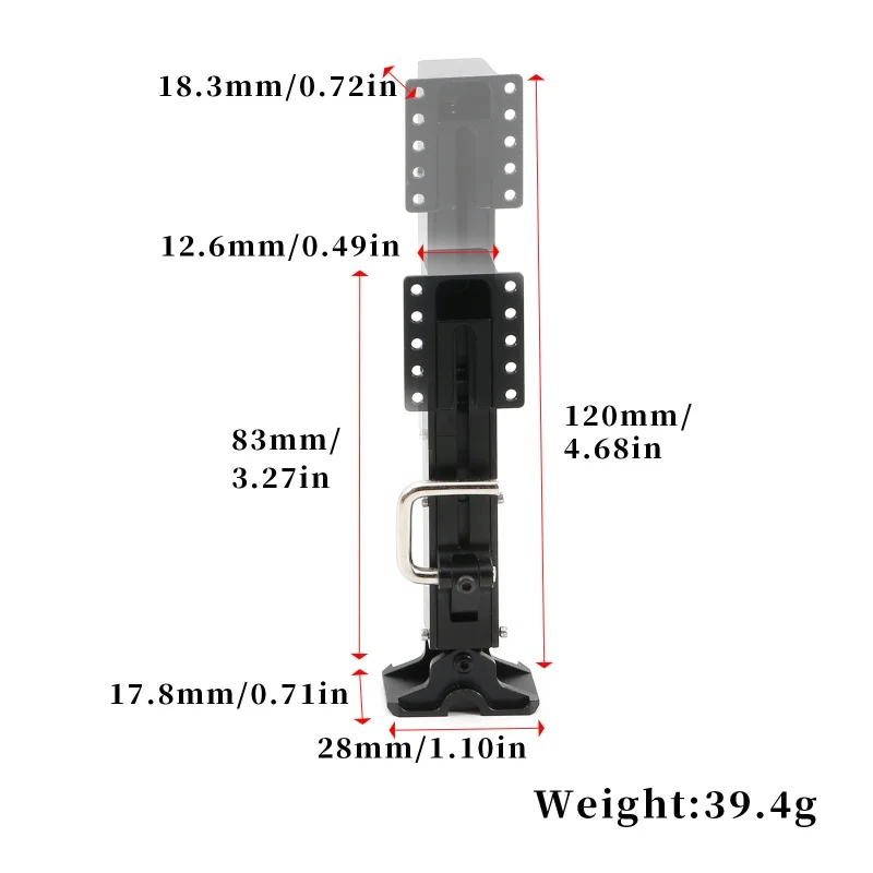 1:14 metalowe nogi elektryczny podnośnik rama wspornik stopy filar dla 1/14 Tamiya ciężarówka przyczepa ciągnik RC Model samochodu