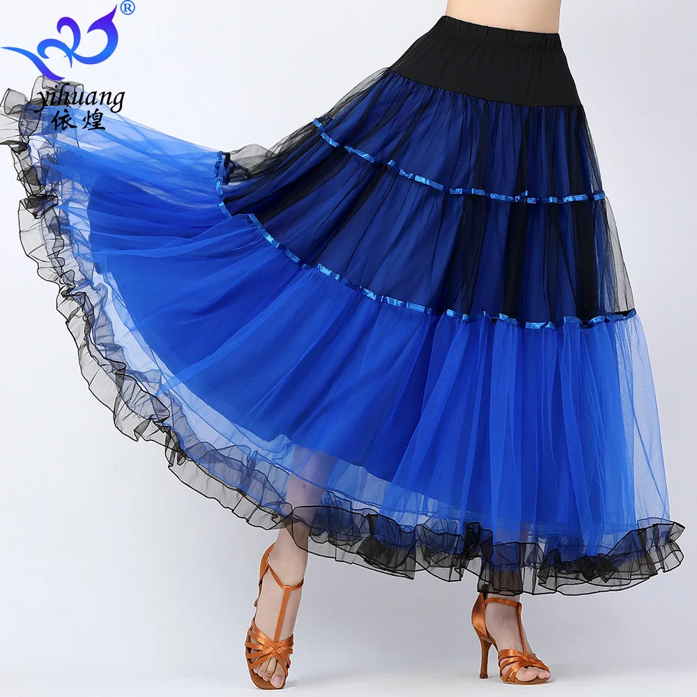 danse-moderne-balancoire-jupe-salle-de-bal-danse-maille-balancoire-jupe-danse-carree-performance-longue-jupe-danse