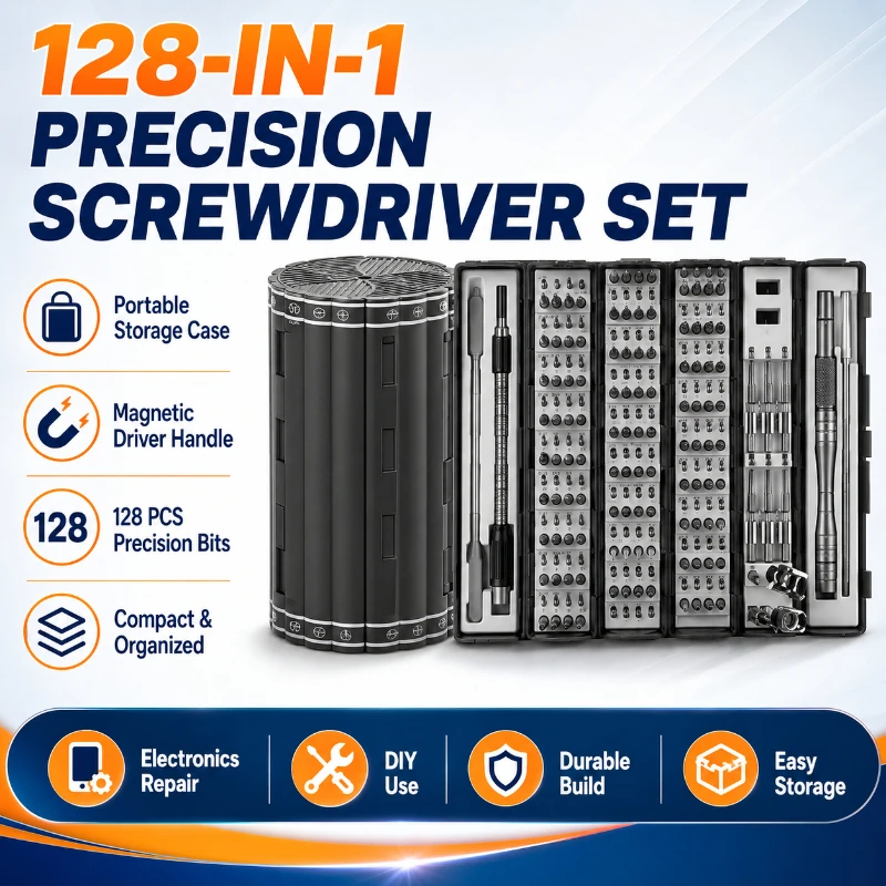 

128in1 Precision Screwdriver Kit Professional Equipment Maintenance Full Accessories Mobile Phone Electronic Repair Manual Tools