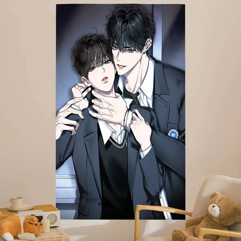 Eighteens bed Anime Anime Tapestry Hippie Flower Wall Carpets Dorm Decor Cheap Hippie Wall Hanging