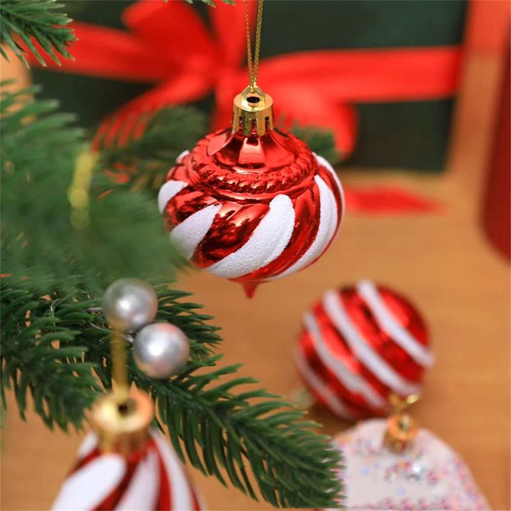 Christmas Lollipop Candy Cane Pendant Xmas Tree Hanging Ball Ornaments Christmas Decorations For Home 2024 New Year Gift