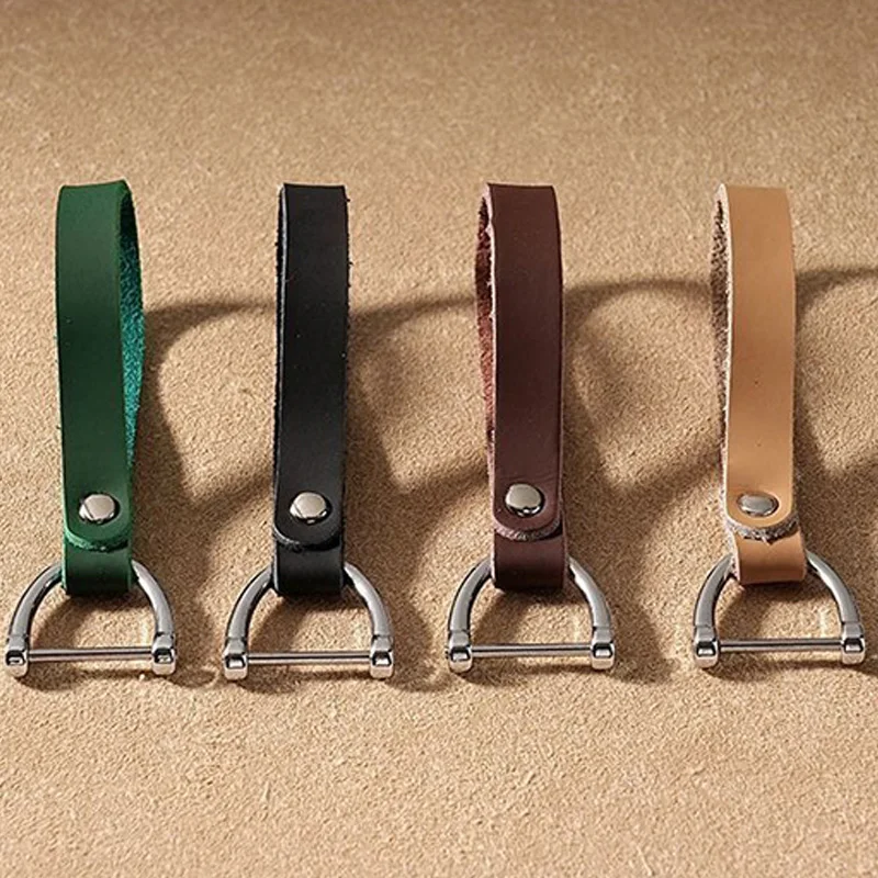 سلسلة مفاتيح متعددة الألوان من جلد البولي يوريثان مع إبزيم معدني #1