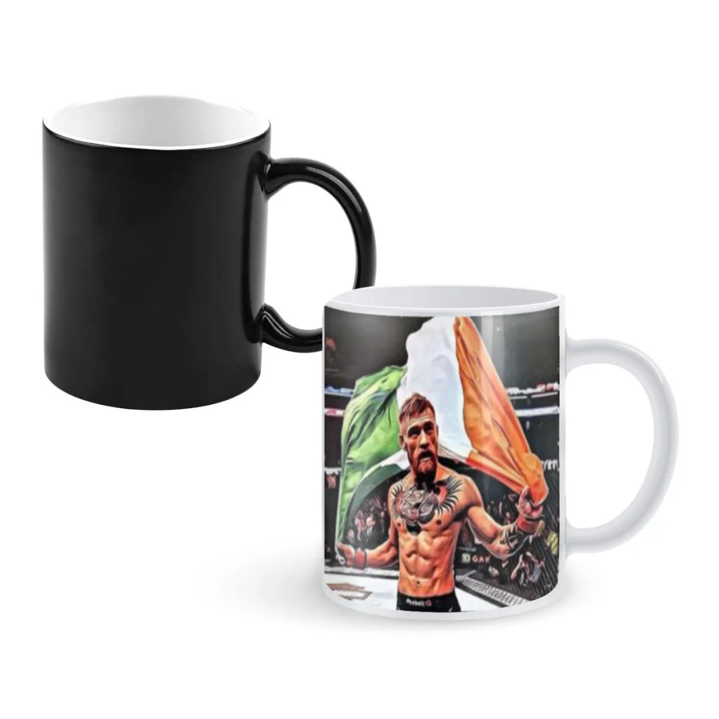 C-CONOR MCGREGOR Creative Change Ceramic Mug Heat Revealing Coffee Cup Breakfast Cup Mug Gift