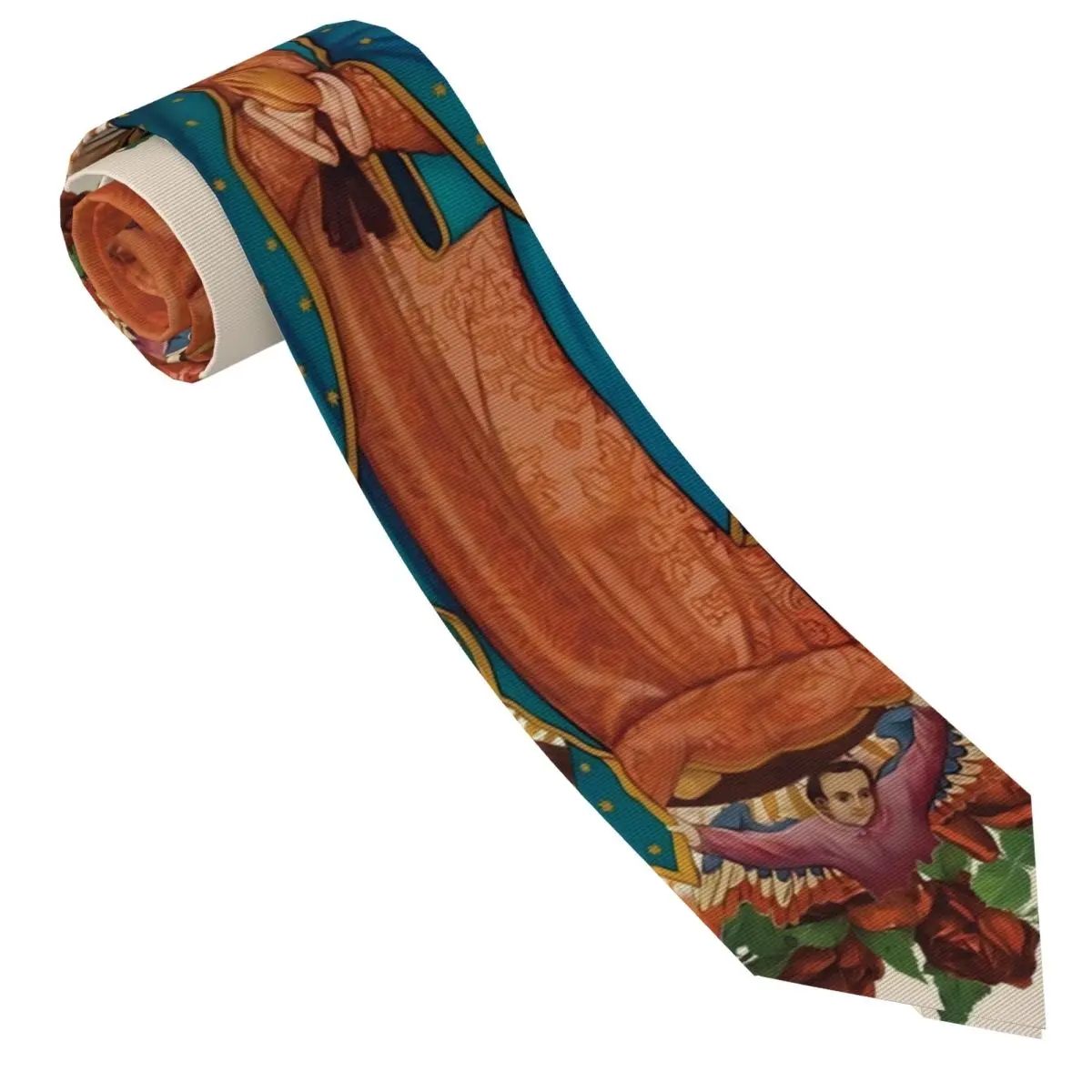 Virgin Mary Tie Our Lady of Guadalupe Cool Fashion Neck Ties For Men Business High Quality Collar Tie Design Necktie Accessories