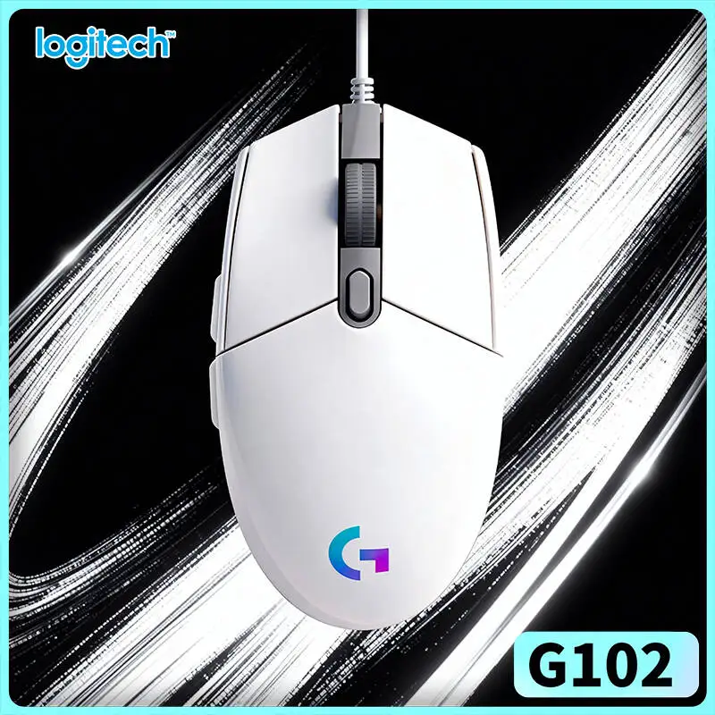 Logitech G102 Prodigy Gaming Mouse, 1000Hz Polling Rate, RGB Backlit, 20M Clicks, Ergonomic Grip for Gaming & Daily Work
