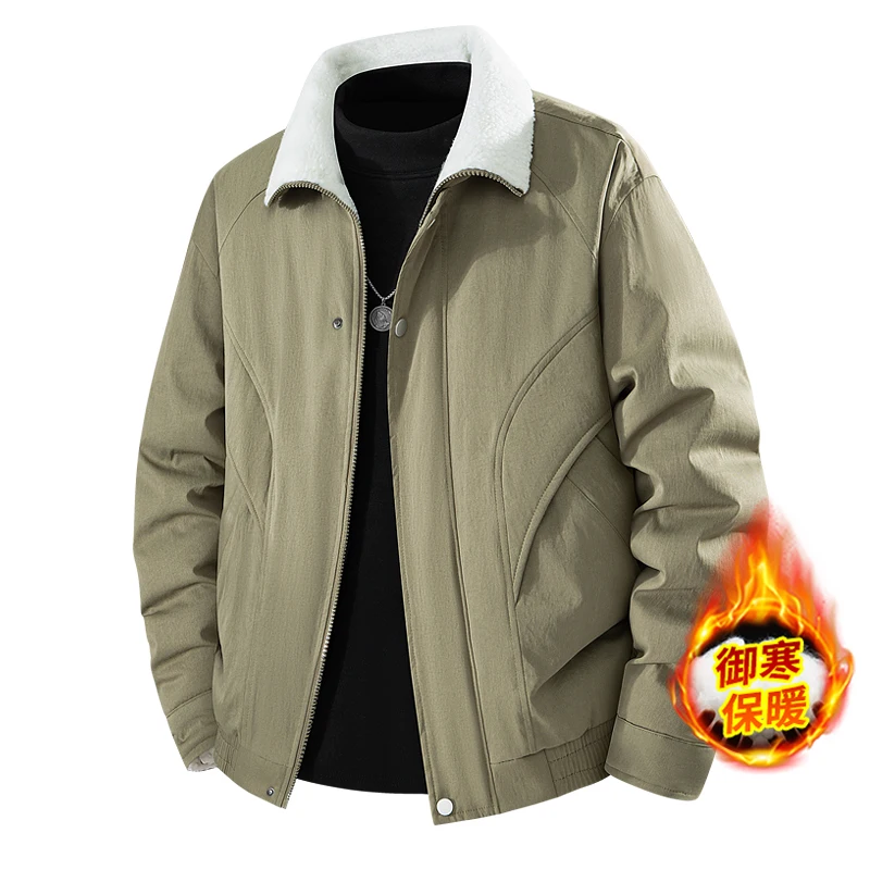 

High Quali Men's Quilted Cotton Jaet M836 Sli Casual Collared down Coat Faionable Urban Wear Youth Busin Casual