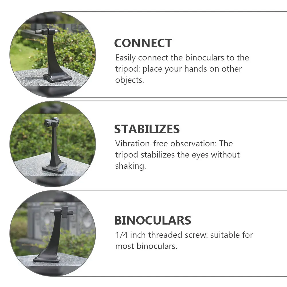 

Binocular Tripod Adapter 1/4 Inch Universal Mount For Stable Viewing Nature Birdwatching Sports Concert Aluminum Alloy Bracket