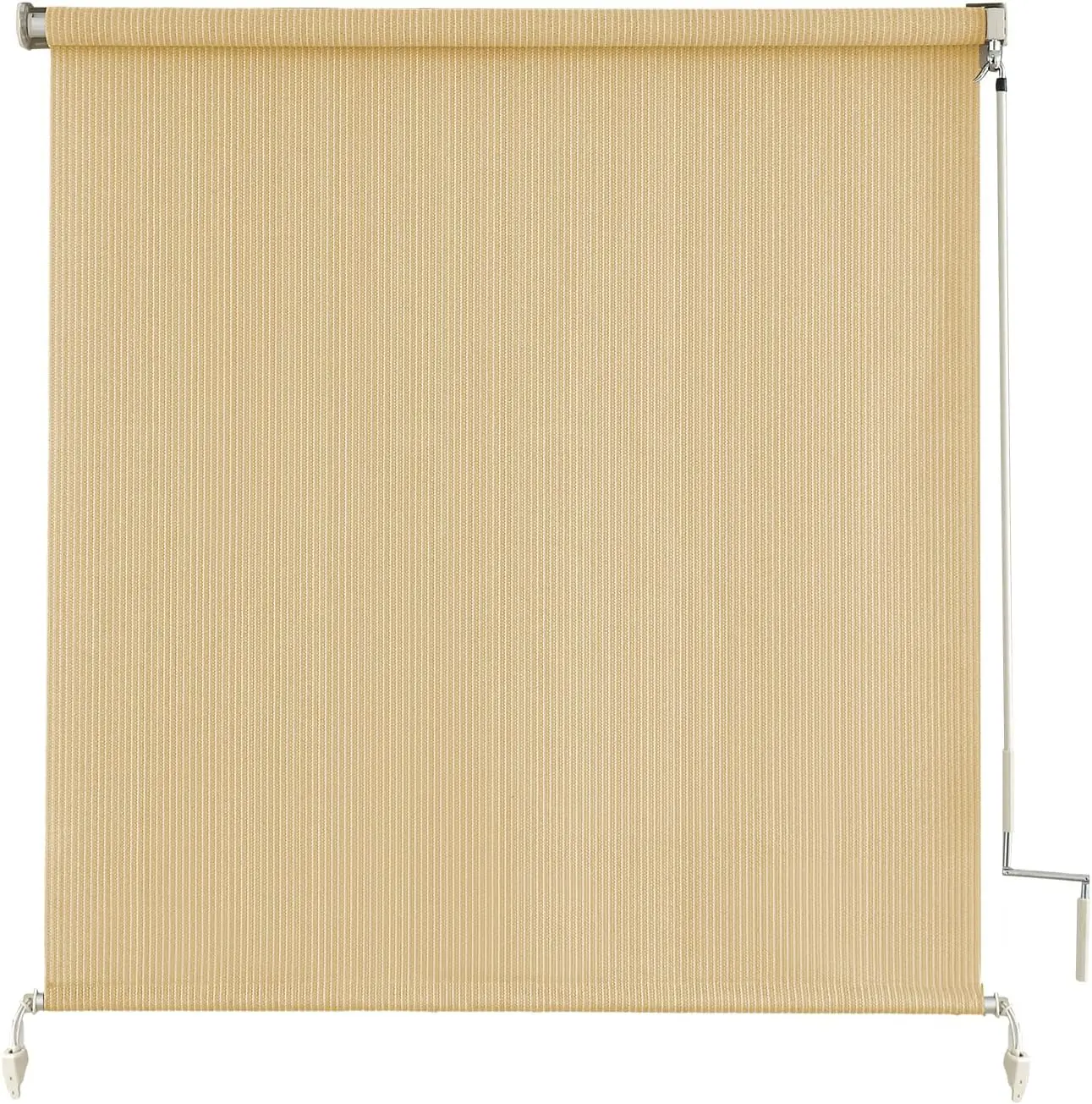 

Outdoor Roller Shades, Cordless Roller Up Blinds with Shade Cloth for Porch Gazebo Pergola Balcony Backyard, 2 Poles & 1 F