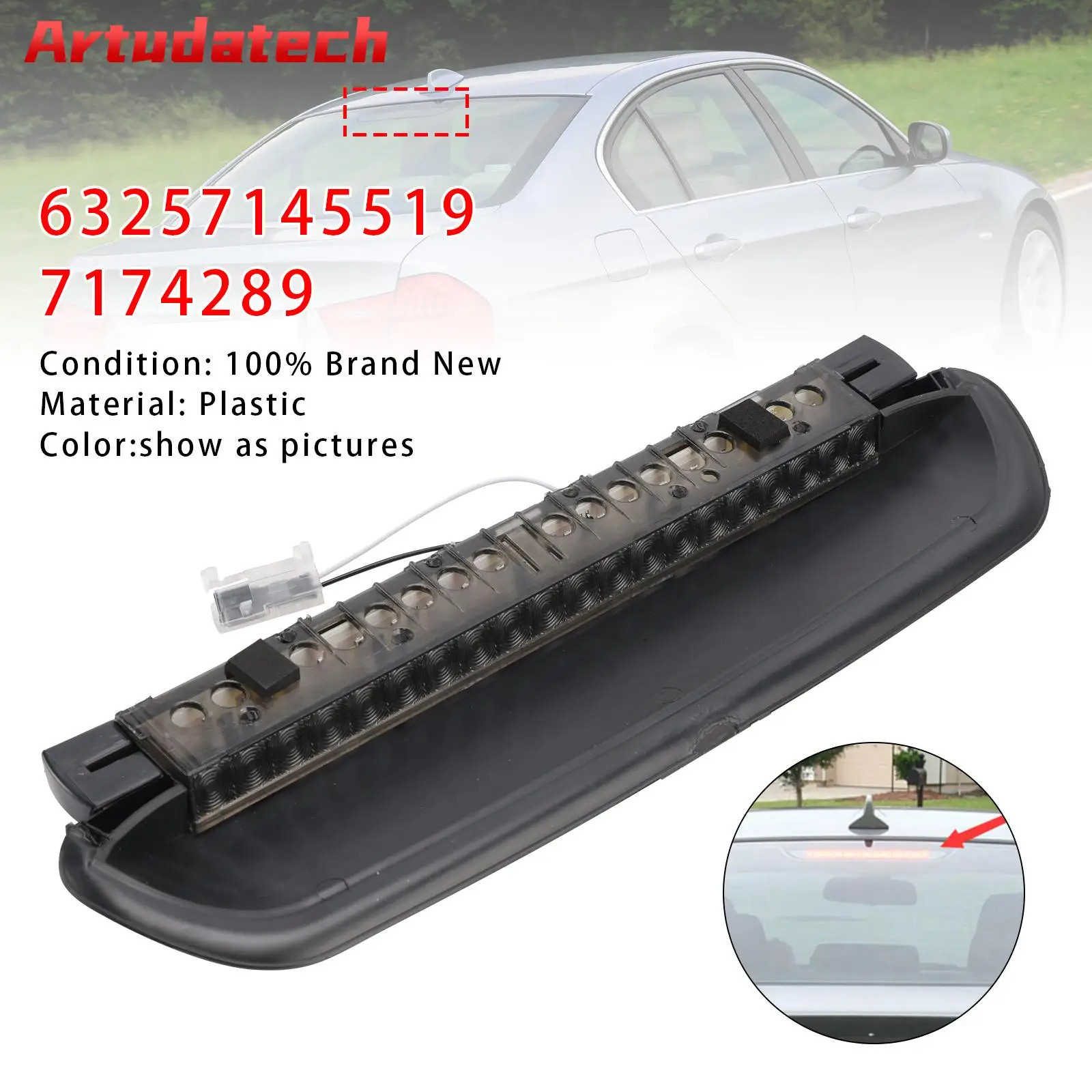 

Artudatech 3-й стоп-сигнал задний 63257145519 для BMW 3 серии E90 2005-2012 дымчатый