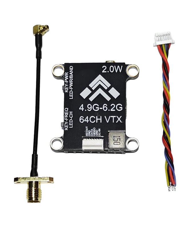 5.8G 2W 1.6W VTX 5.8G 2000Mw NTSC/PAL FPV Audio Video Transmitter For FPV Long Range RC Drone