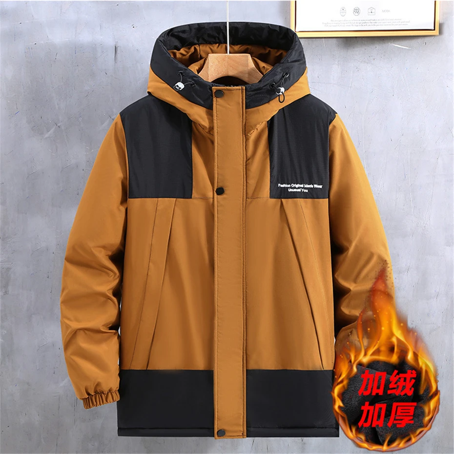 Jaqueta de lã grossa masculina, casual Windbreak Parkas, casaco carga masculino, plus size, 10XL, 11XL, moda, inverno