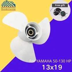 Voor Yamaha Buitenboordpropeller 80hp 85hp 90hp F110 115hp 130hp 13X19 Boot Aluminium Schroef 3 Blade 15 Spline Scheepsmotor