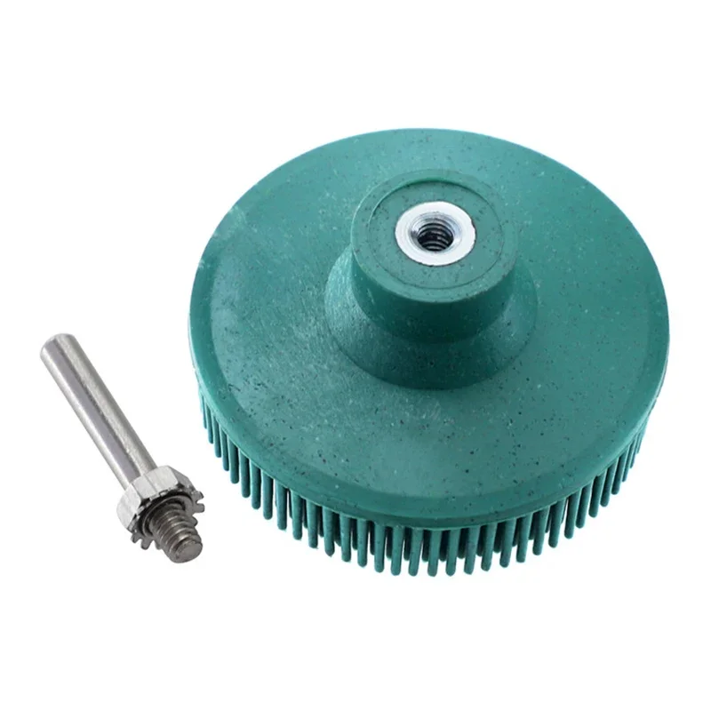 Polishing Wheels Grit Radial Bristle Disc Emery Rubber Abrasive Brush 1/4Inch 6.35Mm Electric Drill Disc Brush Accessor