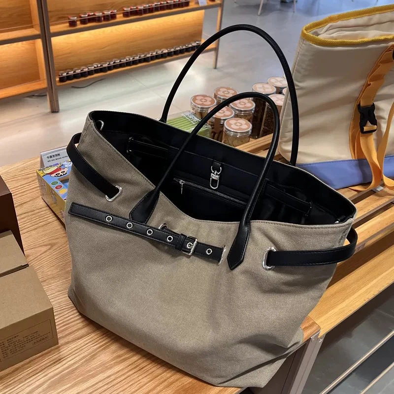 

Large Capacity Tote Bags For Women Luxury Designer Handbag And Purse 2025 New In Belt Buckle With Inner Pocket Underarm Shoulder