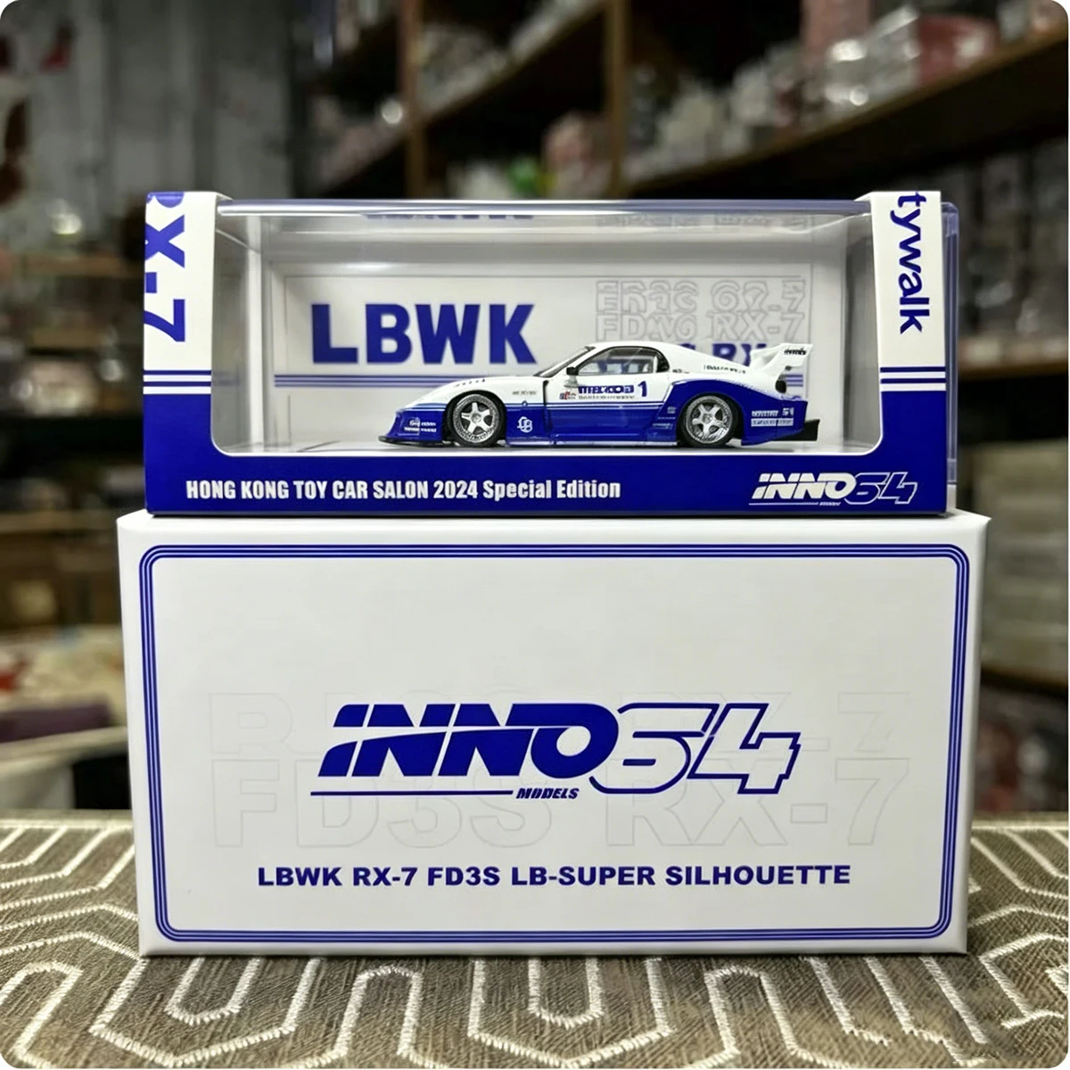 INNO64 1:64 Mazda RX-7 FD3S LB-Super Silhouette Hong Kong Toy Car Salon Special Edition Diecast Car Model In Stock Ready To Ship