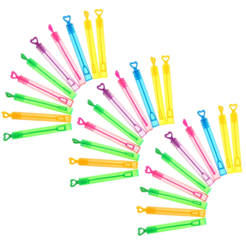 

30pcs Heart Shaped Bubble Wands Empty Bottles Kids Party Filler Cartoon Blow Bubbles Refillable Water