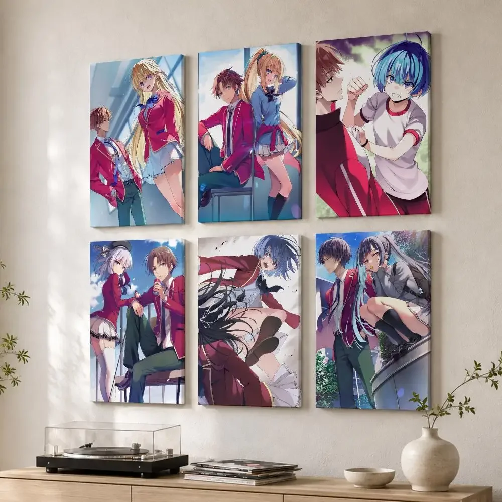 Japan Anime C-Classroom Of Elite Framed Wall Painting Wood Framed Wall Art Print Bedroom Living Room Hallway Office Home Decor
