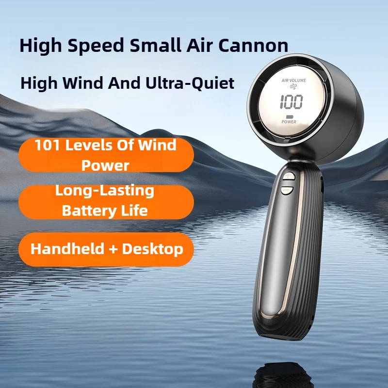 

Новый ручной вентилятор для улицы, портативный USB-зарядка, высокоскоростной двигатель, цифровой дисплей, небольшой электрический вентилятор