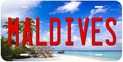 Dhiggaru island Maldives Aluminum Novelty Car License Plate Aluminum